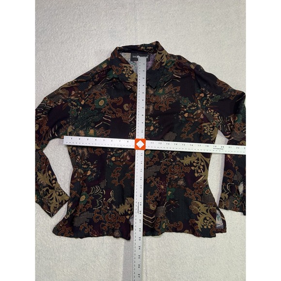 Sag Harbor Womens sz 14 Button up shirt Long sleeve casual Paisley - Picture 6 of 13